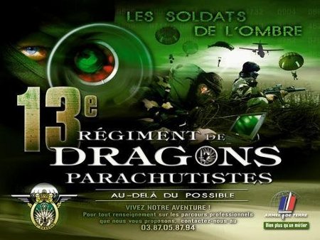 Affiche de recrutement du 13e Régiment de Dragons parachutistes