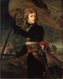 Napoléon Bonaparte, général en chef de l'armée d'Italie, au pont d'Arcole par Antoine-Jean Gros